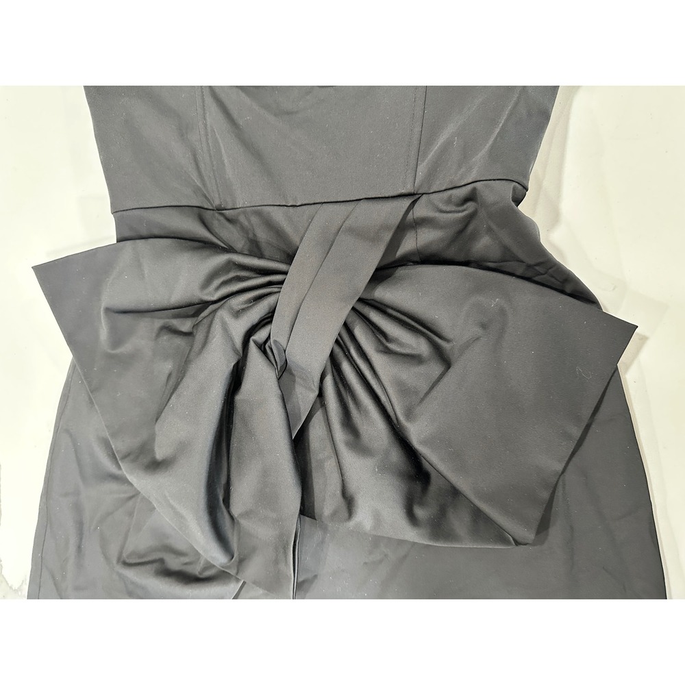 Nasty Gal Strapless Black Cocktail Dress with Statement Bow - Picture 2 of 7